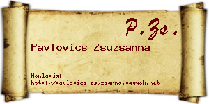 Pavlovics Zsuzsanna névjegykártya